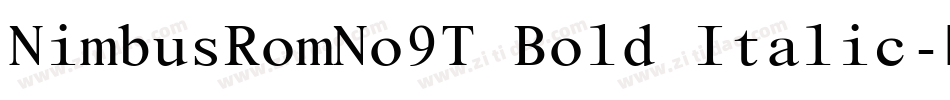 NimbusRomNo9T Bold Italic字体转换